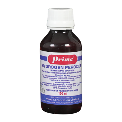 HYDROGEN PEROXIDE SOLUTION 6% 100 ML(PRIME)