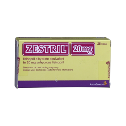 ZESTRIL 20MG TABLETS 28TAB